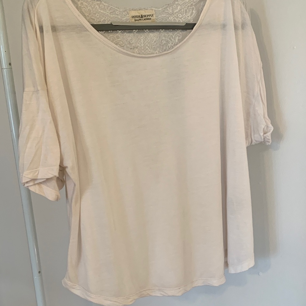 Denim & Supply Ralph Lauren Soft Cream Short Sleeve Tee